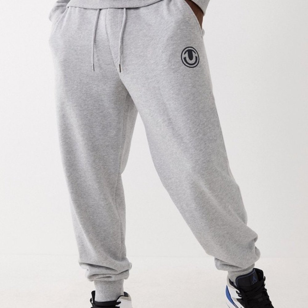 TRUE RELIGION HEATHER GREY HORSESHOE RING JOGGER